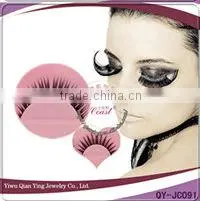 long thick cosmetic synthetic fiber false eyelashes