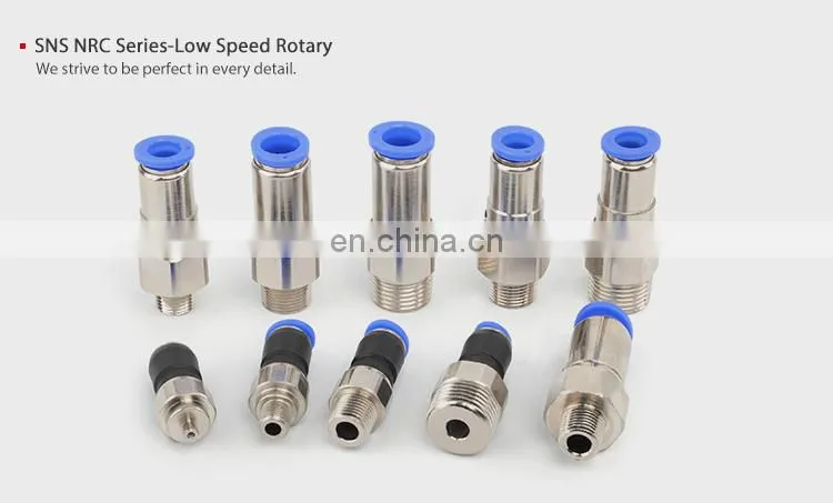 SNS NRC Series factory supply industrial pneumatic low speed brass rotary fitting