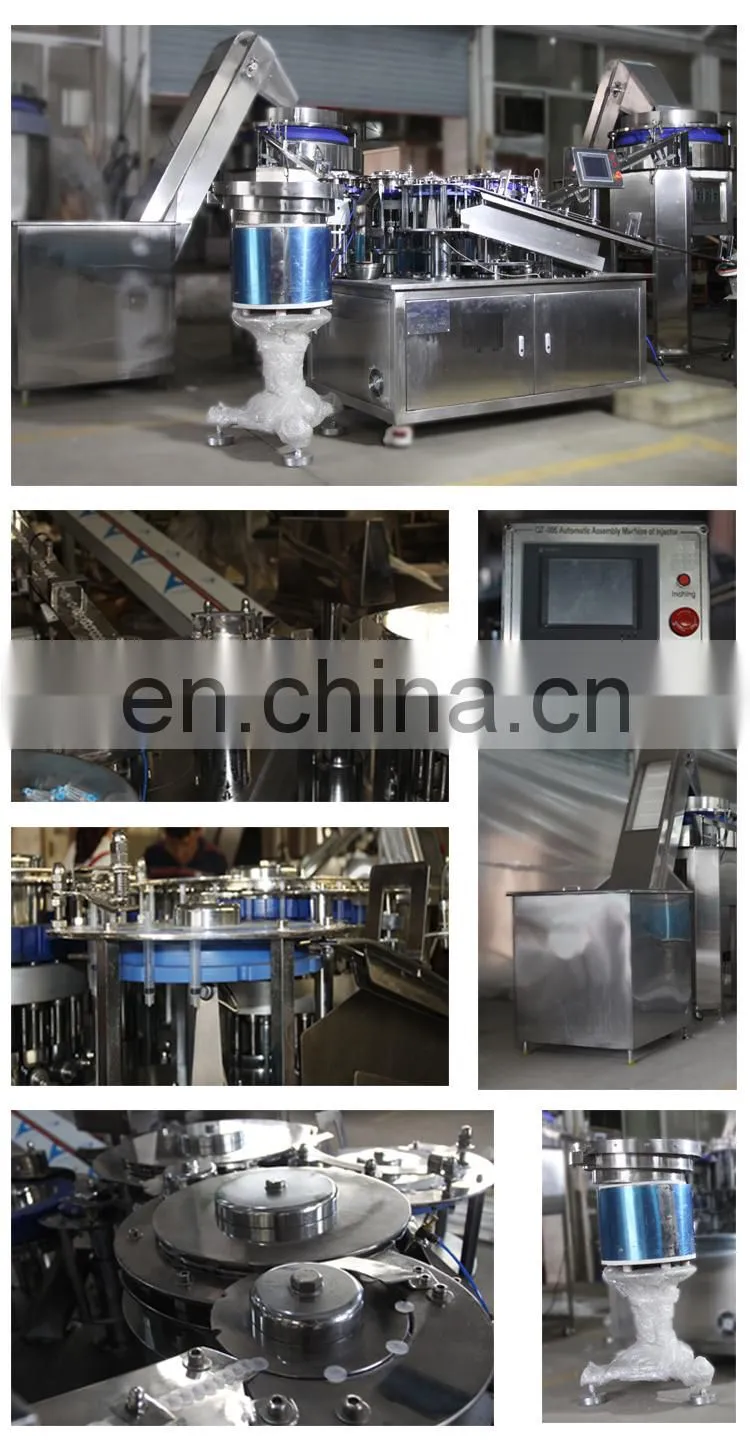 Automatic Disposable Syringe Assembly Machine Manufacturing Plant Ordinary Product Barrel and Plunger Assembly 4.2x3x2.2m 1500kg