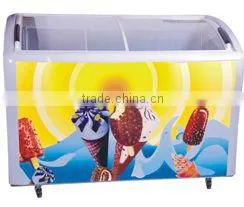 ice cream display glass sliding door chest freezer