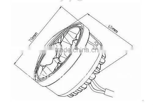 LED DRL Daytime Running light round shape E mark certificate