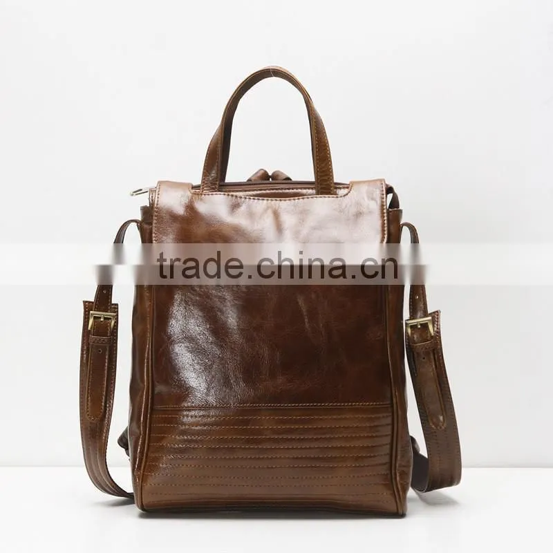 finished cow action bag oil wax leather