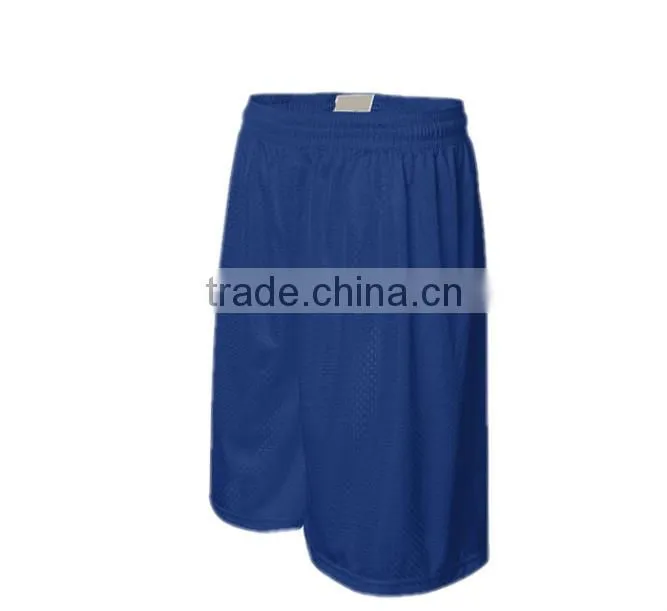 100% polyester custom made red mesh sports shorts