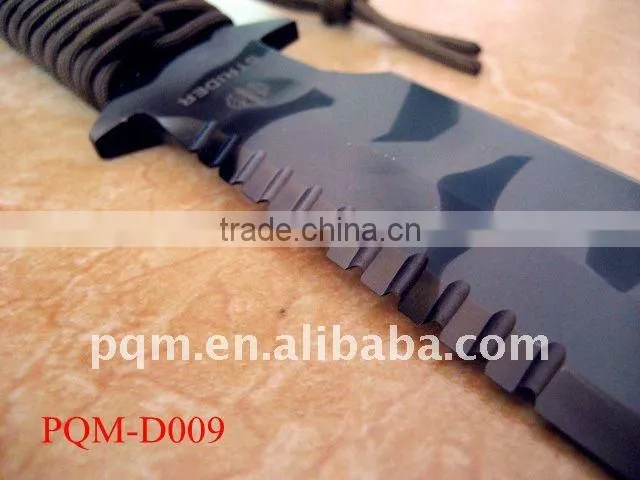 Damascus hunting camouflage color survival knife 009