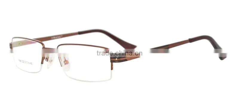 Half-rim metal mens new style 2014 spectacle frames eyeglasses factory