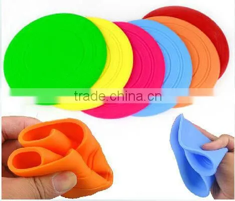 soft silicone frisbee rubber toys for dog promotional toys