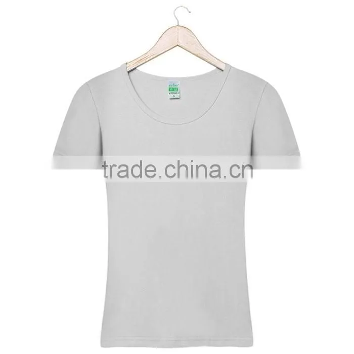 new style custom t shirt, Soft fabric round neck woman shirt