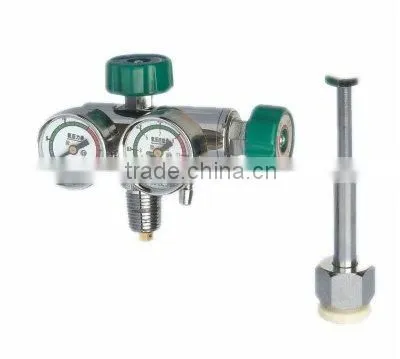 cylinder valve with double gauge and double valves