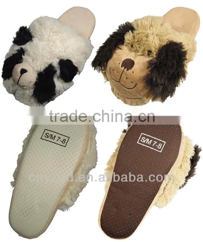 Plush Dog Slippers/Dog Slipper/Cute Pomeranian Dog Plush Indoor Room Slippers