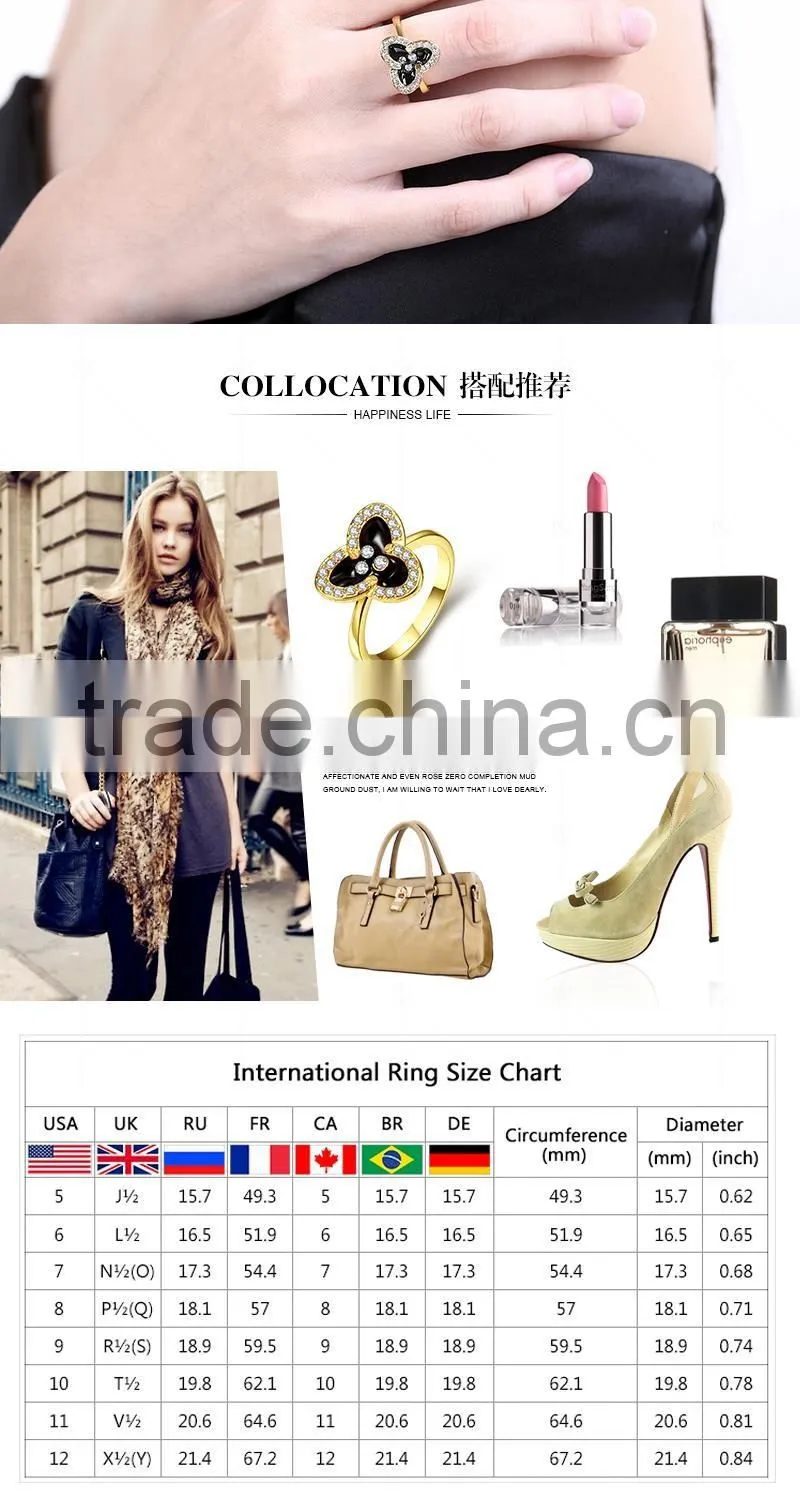 New design wholesale high quality 18K plated flower micro pave ring