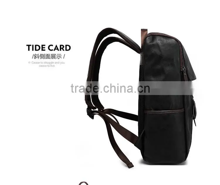 2015 vintage mens leather laptop bag backpack