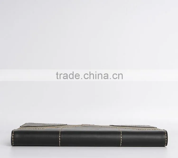 Genuine cowhide leather case for iPad mini 4 handmade waxed canvas case for ipad mini sleeve