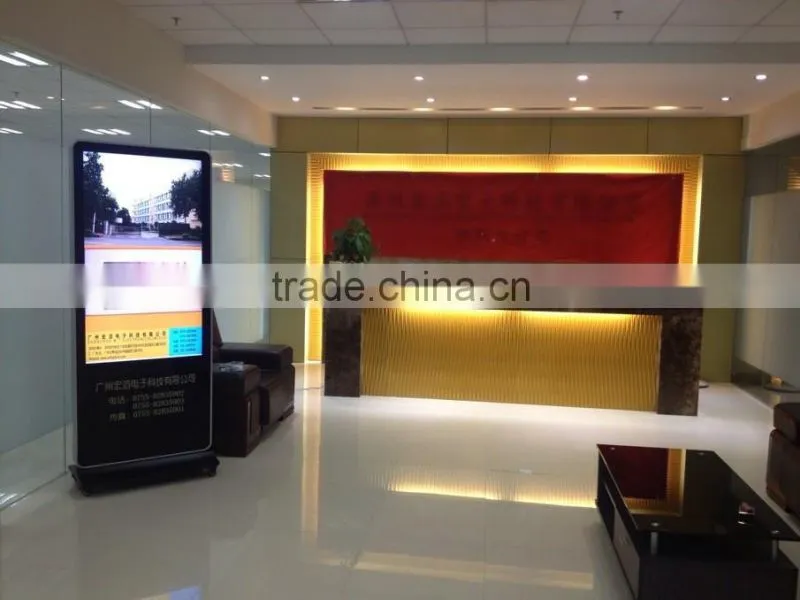 55 inch support HDMI and wifi floor stand digital signage with touch screen advertising player