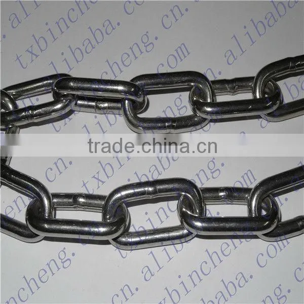 G80 Korean standard electric galvanized welde steel long link chain