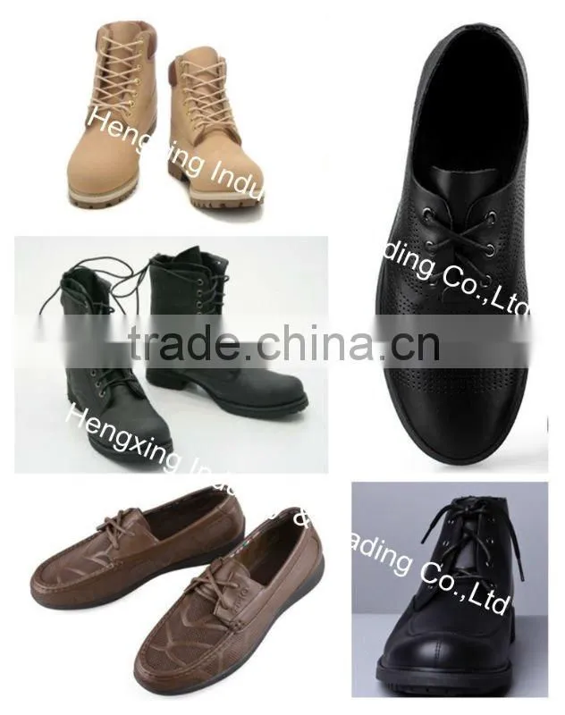 7mm Black waxed shoelace with high quality