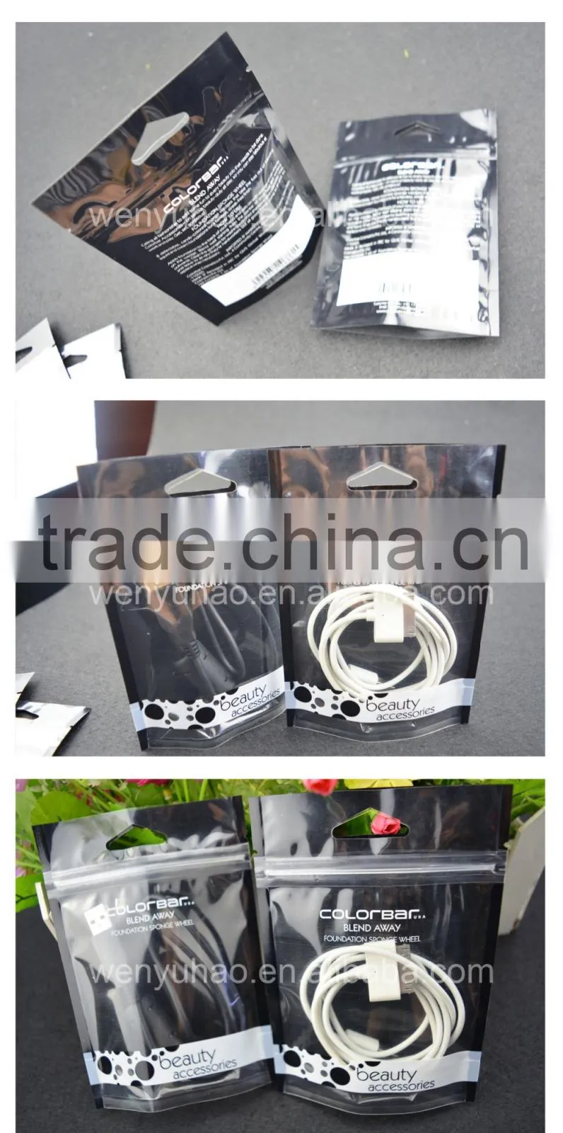 zip lock plastic packaging bag / zip top printed zip lock plastic bags