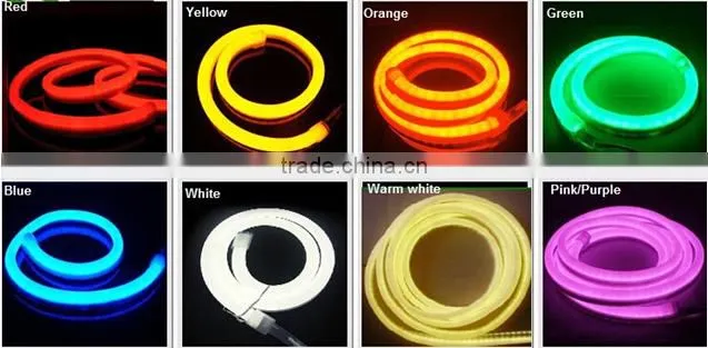 120v mini flex led neon light,220V 24V underwater neon flex,Flat Round 8W Neon Light