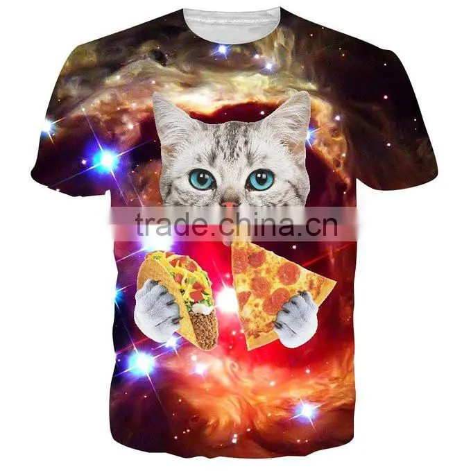 Wholesale custom logo 3d sublimation printed t-shirt,blank printing 3d t shirt from China