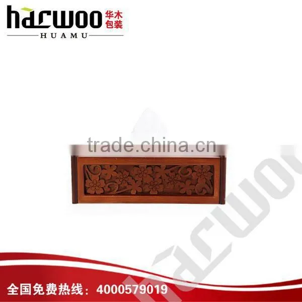 Pine wood office tissue box