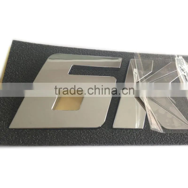 Decorative 3D self-adhesive ABS plastic car chrome letters