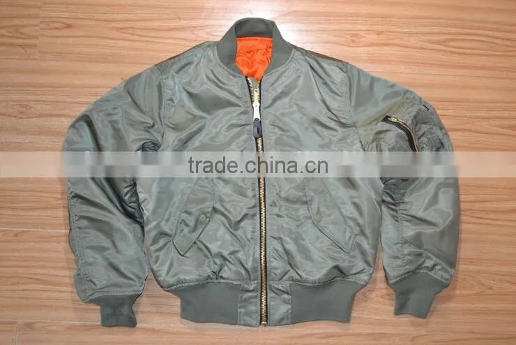 top quality nylon fabric men winter pilot jackets