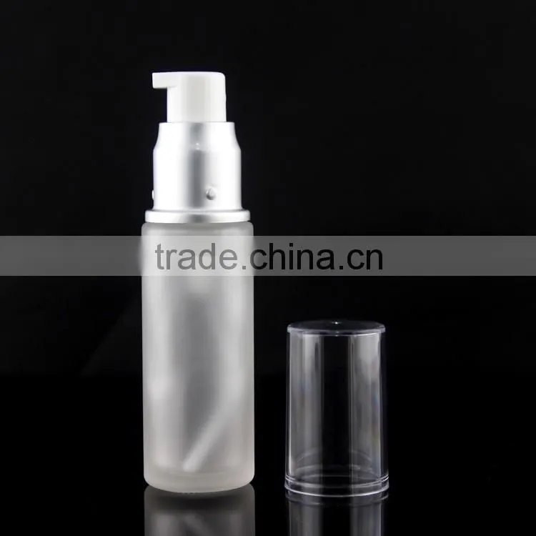 American 50 /60 lotion bottle glass with silver pump
