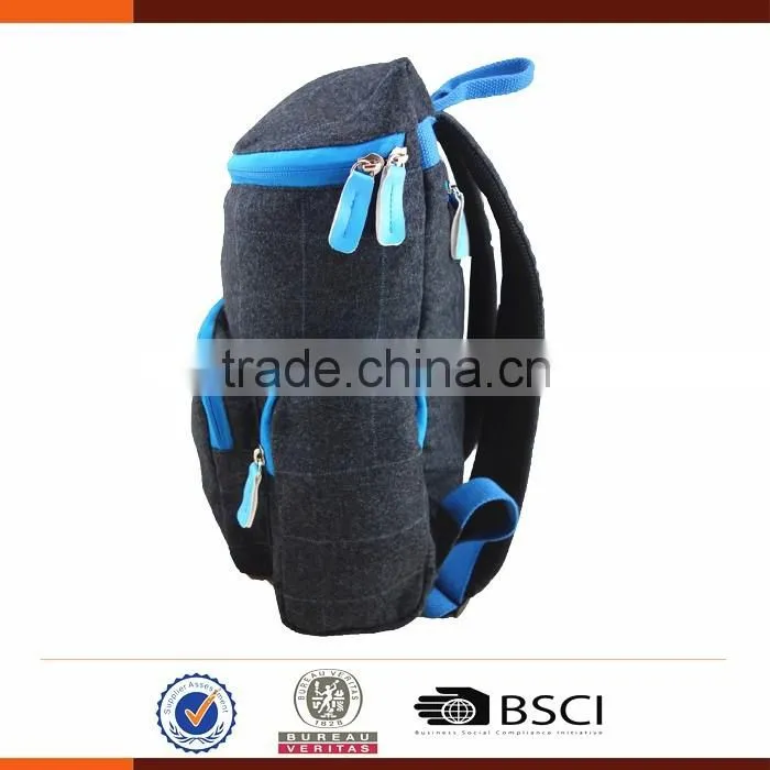 Customizable Plain Cotton Square Backpack College Bag