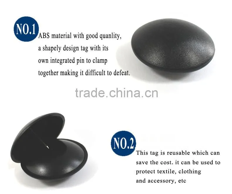 Anti burglar 8.2mhz rf anti theft tag clothing, small round hard tag, small hard tags