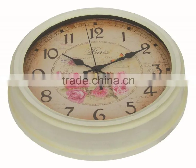 Retro decorative metal wall mounted clock