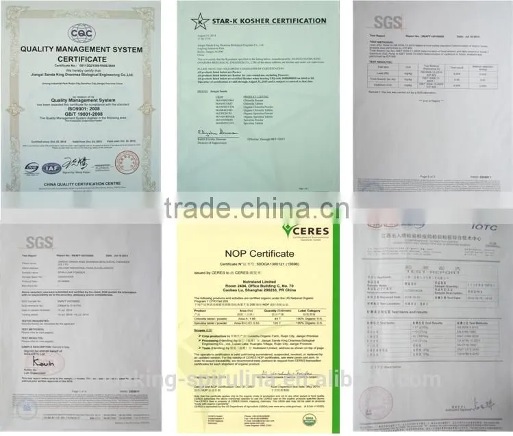 Gmp Certified Manufacturer Supply High Quality Spirulina Powder