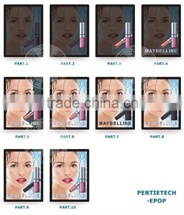 clip strip display portable flashing epaper ink motion display for indoor