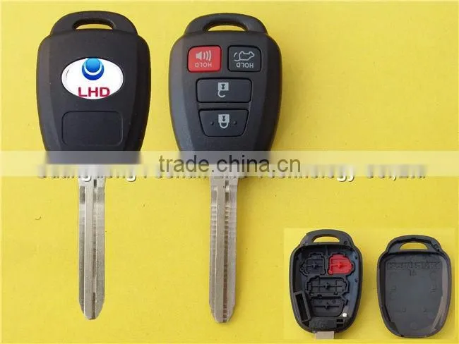 New 3+1buttons remote car key fob control for Toyota Prius key shell