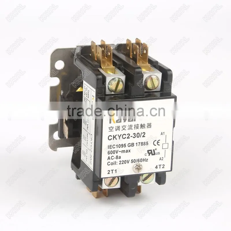 High quality low price definite purpose contactor,2P 30A contactor,220v ac coil contactor