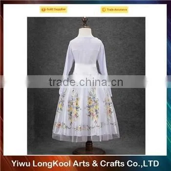 2016 Hot sale new design white princess tutu dress beautiful girls dress