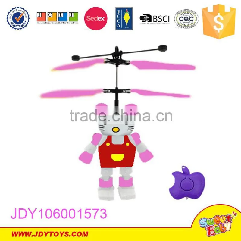 Newest Remote control hand sensor intellisense express your love flying rose flower valentine gift toy with light and music