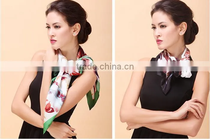 100% Silk twill Fabric Digital Print Silk Scarf Silk Scarves / kerchief /headband/hijab