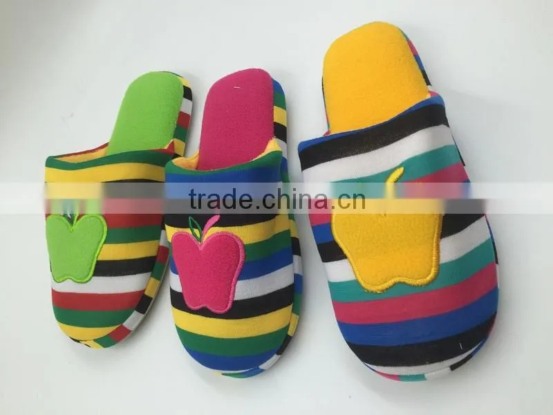 Winter Lady Shoes Low Price Indoor Slipper With Suede Apple
