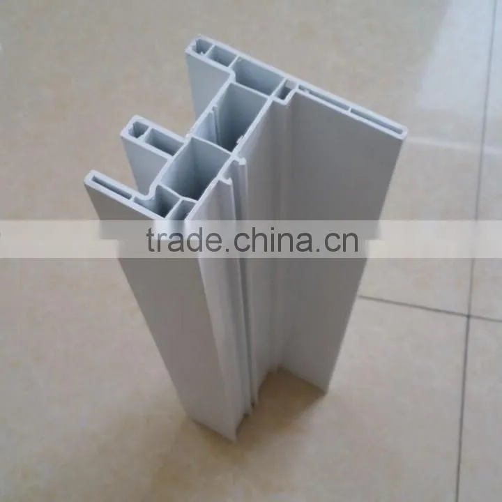 ISO9001 Quality Standard pvc window UPVC profile 4 chambers sliding plastic extrusion profile