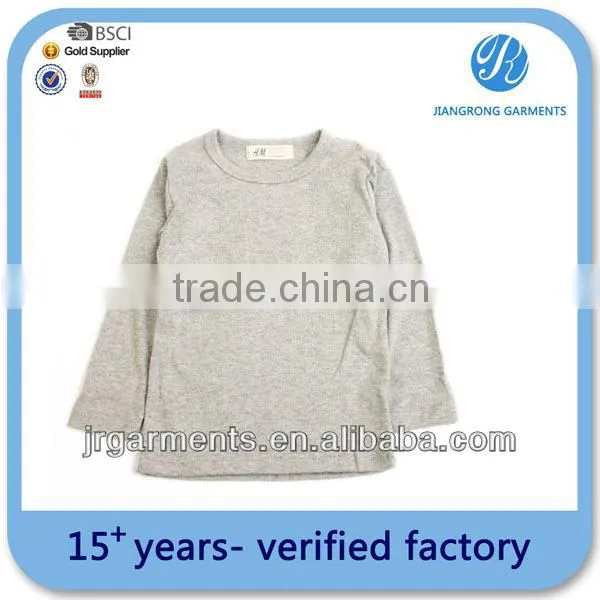 Wholesale Girl's Plain Customise Long Sleeve T shirts with Any Logo