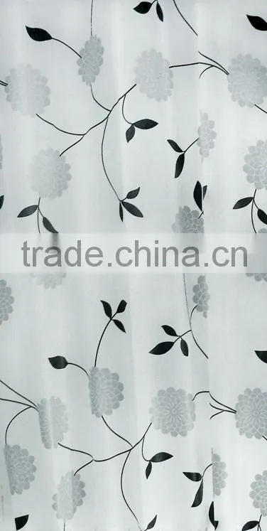 flower printed EVA shower curtain, good quality,180*180cm, soft feeling