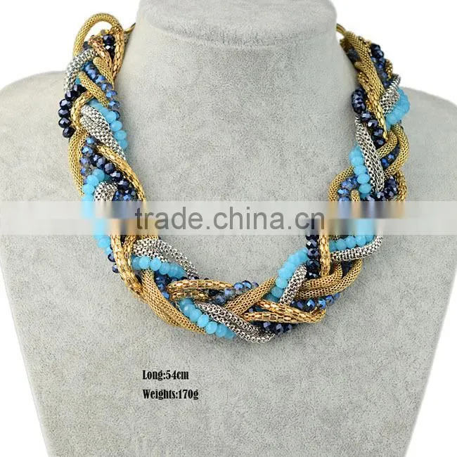 Free sample handmade beaded 24k gold necklace