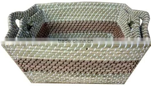 High quality best selling 2016 sea grass round basket with handle from Vietnam