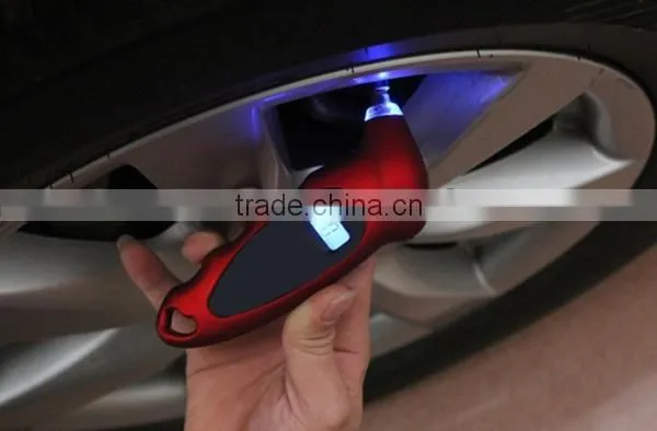 LCD Display Digital Tire Pressure Gauge with Blue LED backlight for testing car ,truck and SUV