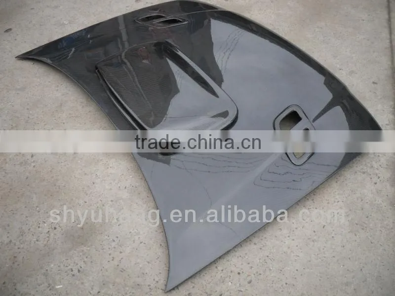 carbon fiber engine hood for For GC8 STI