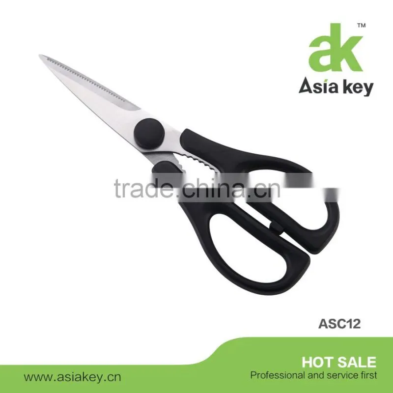 2/3/8 Inches Black PP Material Handle Multi-purpose Scissors For Embroidery, Sewing, Craft, Art Work