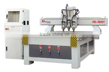 ATC wood carving machine with drill and saw blade