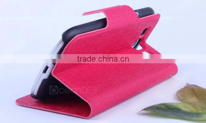 Good quality beauty leather wallet case for samsung galaxy s3 leather skin case