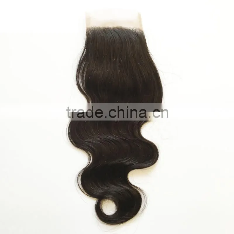 Large stock lace front human hair closure with baby hair remy indian hair