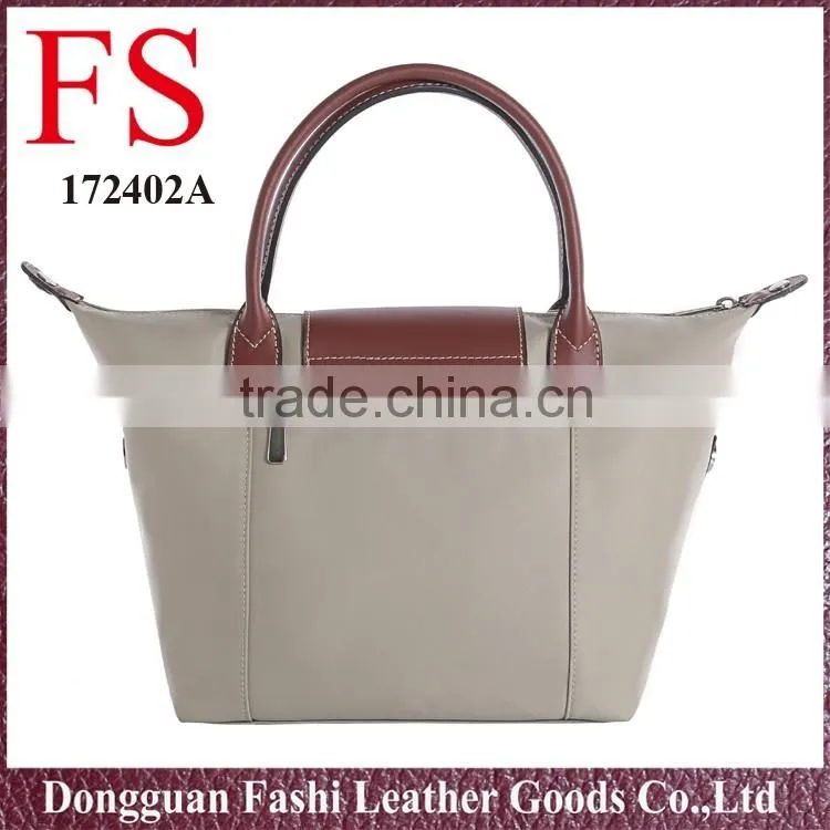 Latest large nylon and leather Weekend Bags special design travel tote Bag