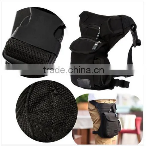 Men Outdoor Canvas Drop Waist Leg Bags;Pack Running Belt;Bicycle and Motorcycle Bags